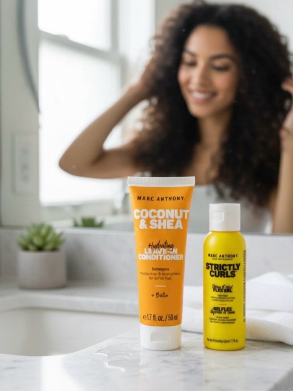 Marc Anthony Coconut & Shea Leave-In Conditioner and Strictly Curls Flex Gel